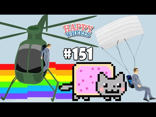 這人一定喝醉了再去跳傘...|快樂輪 happy wheels